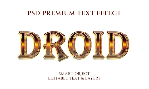 PSD design effetto testo dorid