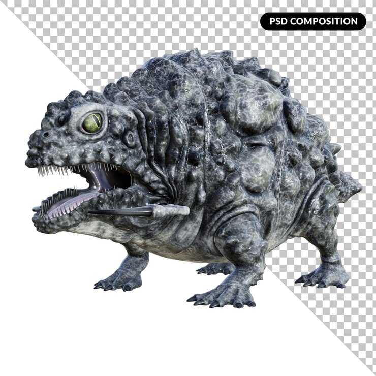PSD dorpodon 孤立的 3d 渲染