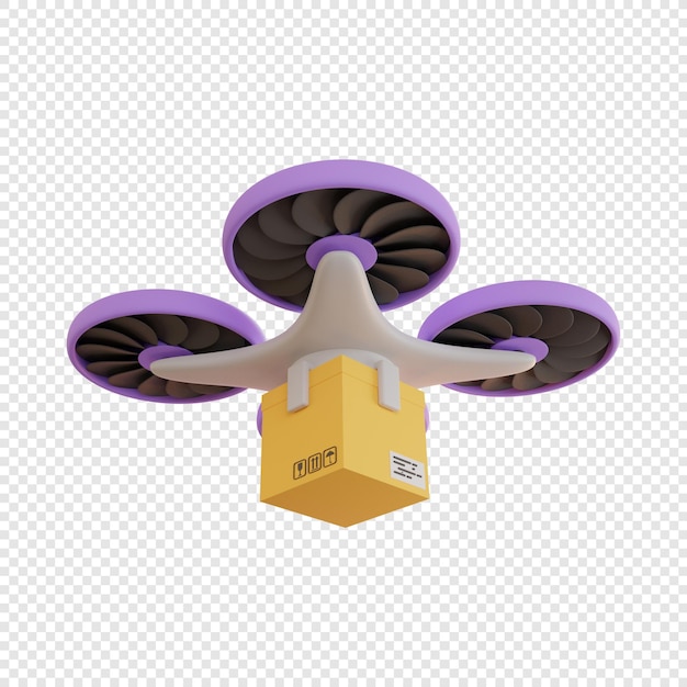 PSD dostawa 3d pudełka dronem dostawa zbliżeniowa dostawa paczek nowoczesne technologie