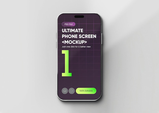 Dostosowalny Makiet Smartfona Z Edytowalnym Tłem