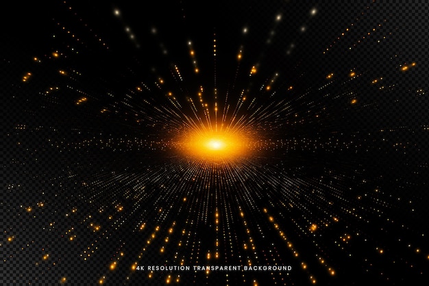 Dotted Light Glowing Effect op zwarte achtergrond