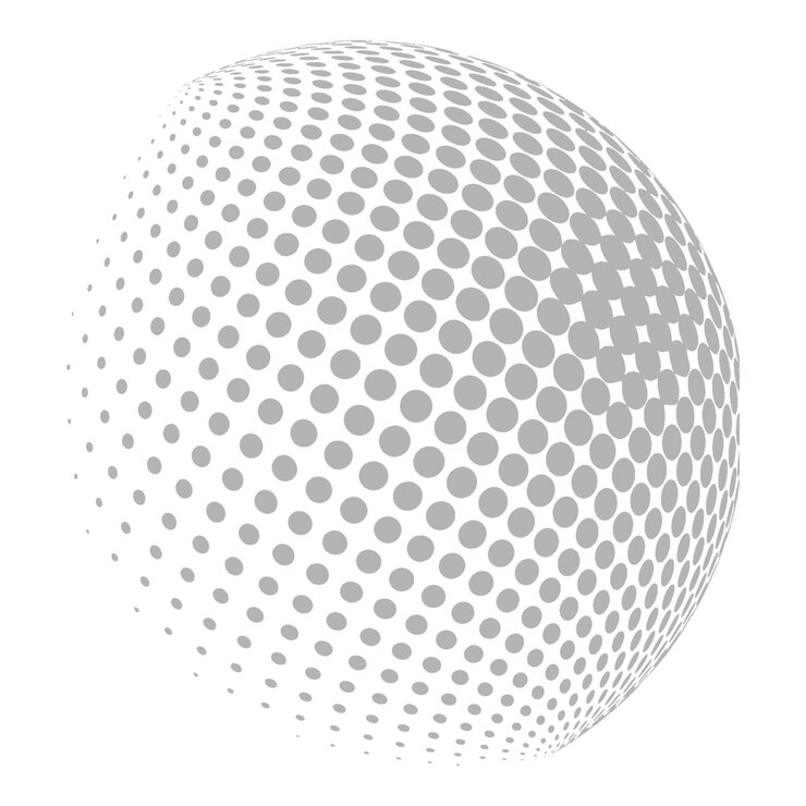 PSD dotted sphere a 3deffect illustration