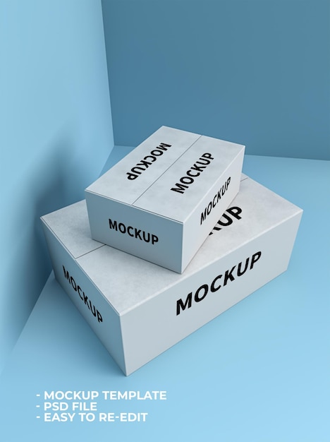 Mockup a doppia scatola