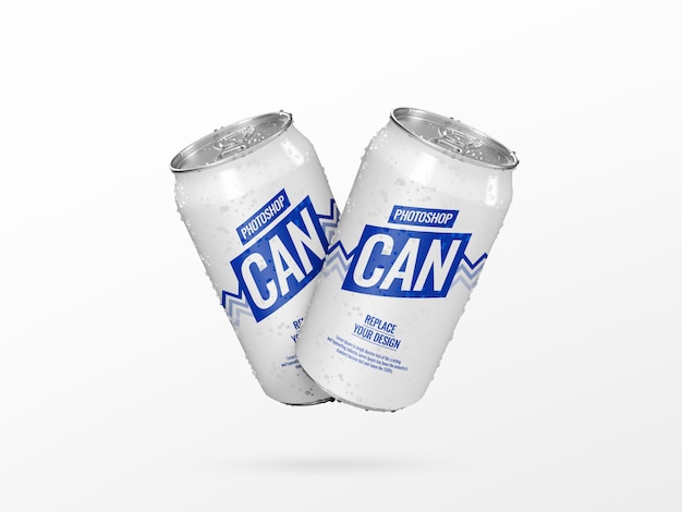 PSD double can mockup