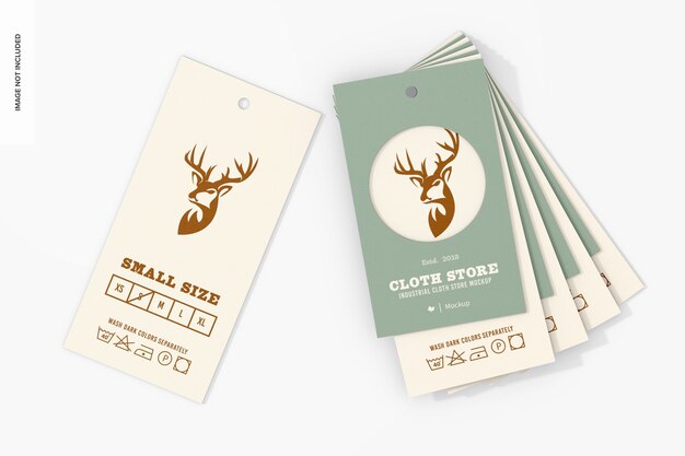 Double Clothing Label Mockup Stacked