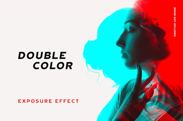 PSD double color exposure effect