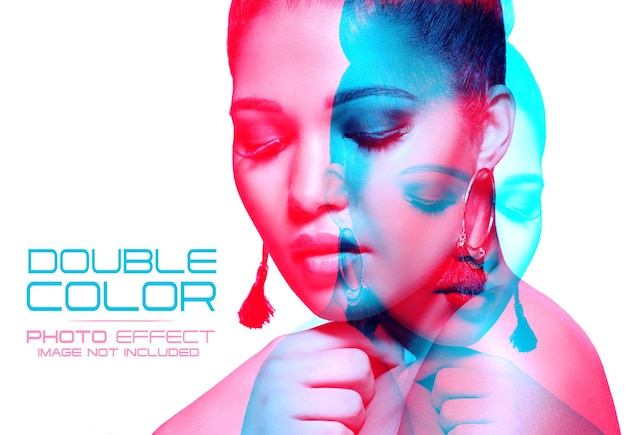 PSD double color exposure photo effect