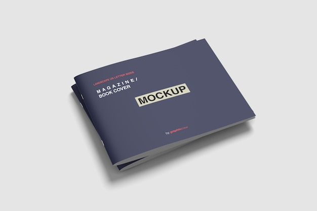 Double cover magazine mockup