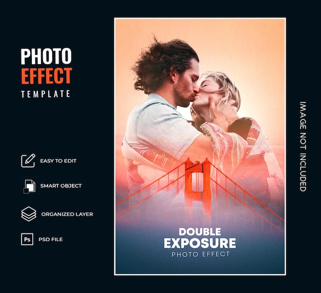 Double exposure effect for movie poster