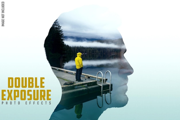Double-exposure filmposter-effect