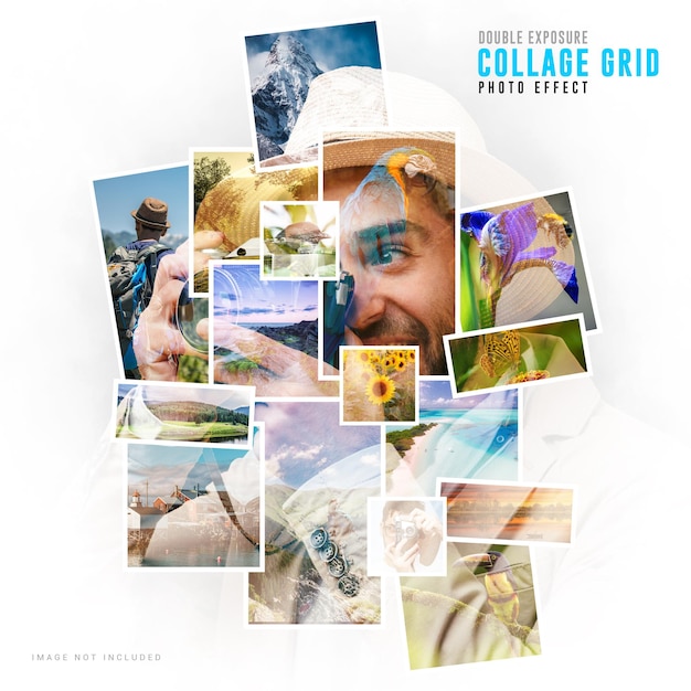 double exposure photo collage template