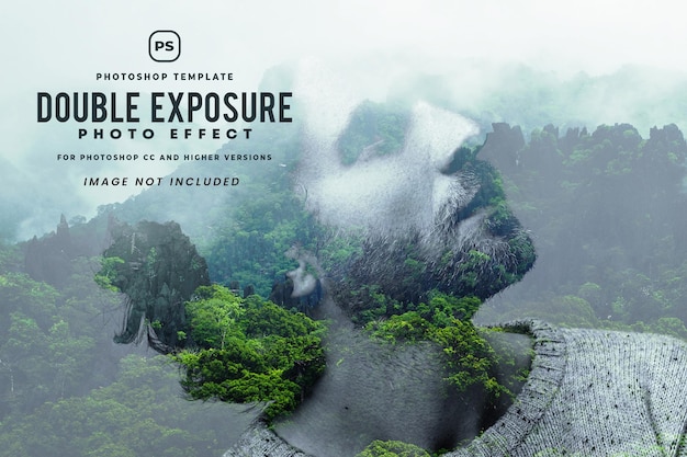 PSD double exposure photo effect