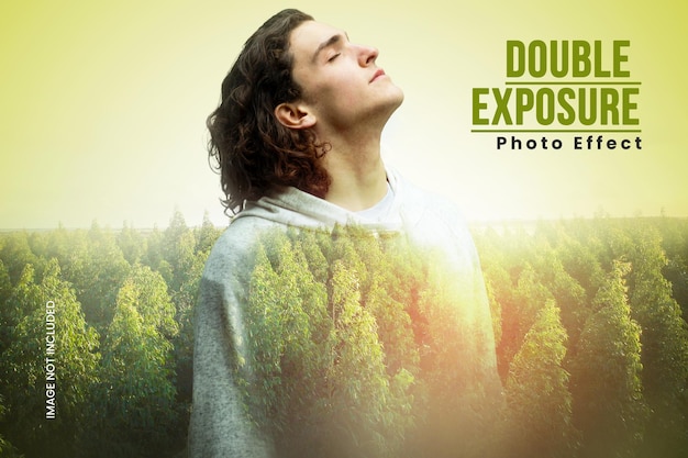 PSD double exposure photo effect