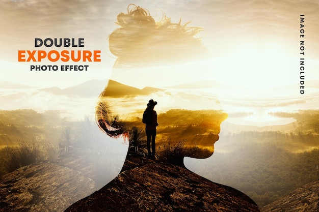 PSD double exposure photo effect