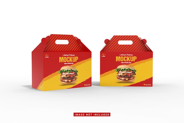 double of food delivery box mockup