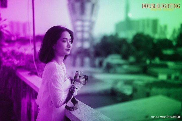double lighting photo effect