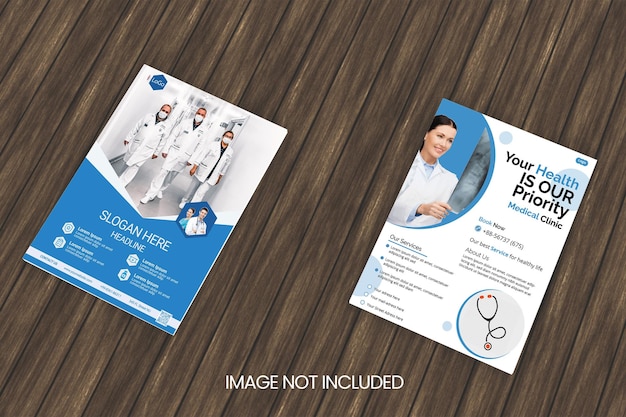 PSD double page flyer mockup