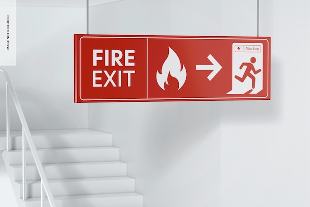 Double Sided Hanging Sign Mockup
