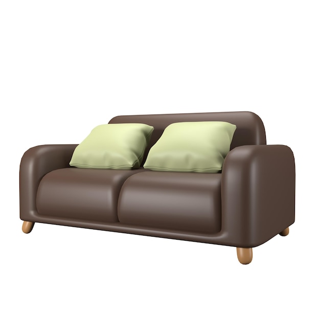 PSD double sofa