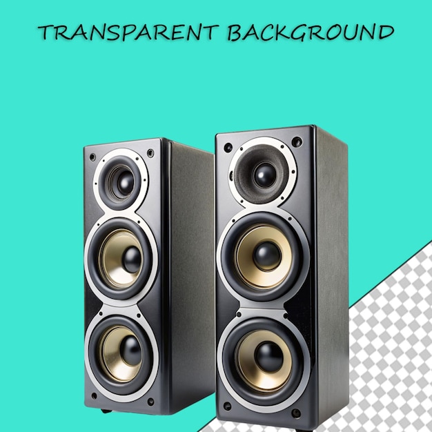 PSD double speaker box on a transparent background