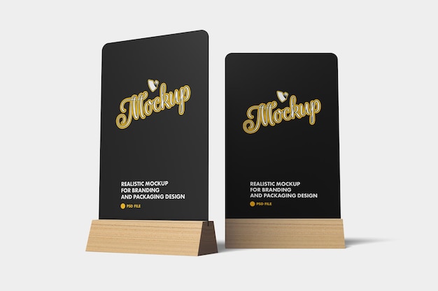 Double of Table Tent Mockup