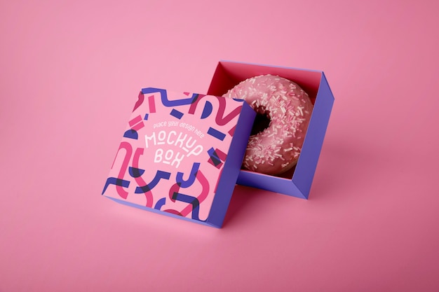 PSD doughnut bakery packaging mockup