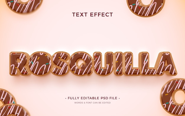 PSD doughnut text effect