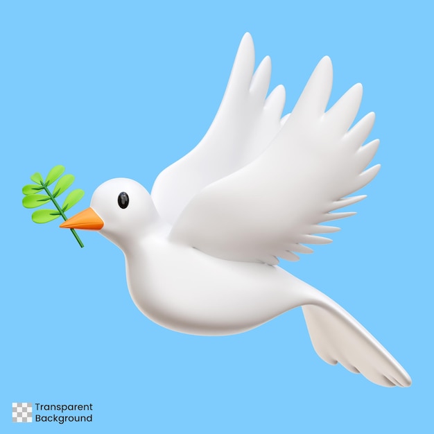 dove 3d icon illustration
