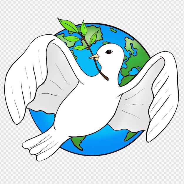 PSD dove of peace illustration