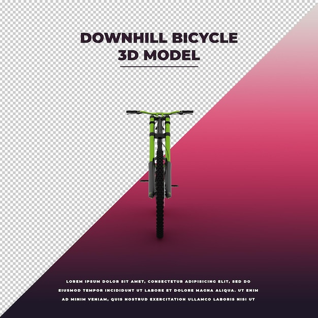 PSD downhill bicycle 3d isolated