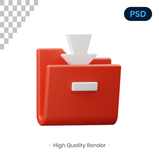 Download 3d render illustratie premium psd