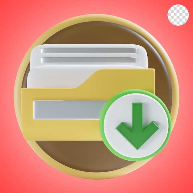 PSD download folder icon