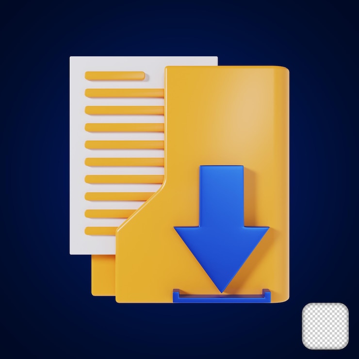 PSD download folder icons 3d rendering
