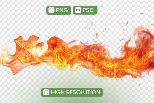 Download HighResolution PNG en PSD bestanden van Vuuroranje Vlammen Perfect voor ontwerpprojecten en digitale kunst Omarming van de energie en intensiteit van vuur Ideaal voor grafische bronnen en visuele effecten