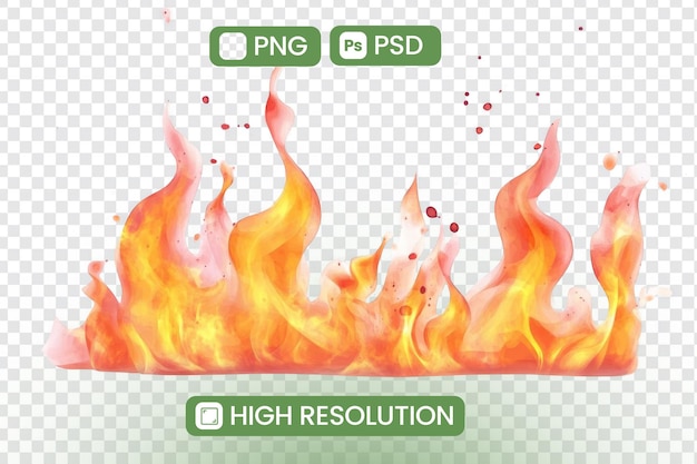 Скачать HighResolution PNG и PSD Fire Flames Идеально подходит для проектов графического дизайна Добавление огненных визуальных эффектов к дизайну Идеально для веб-сайтов Цифровое искусство и многое другое Улучшите свою работу с реалистичным огнем