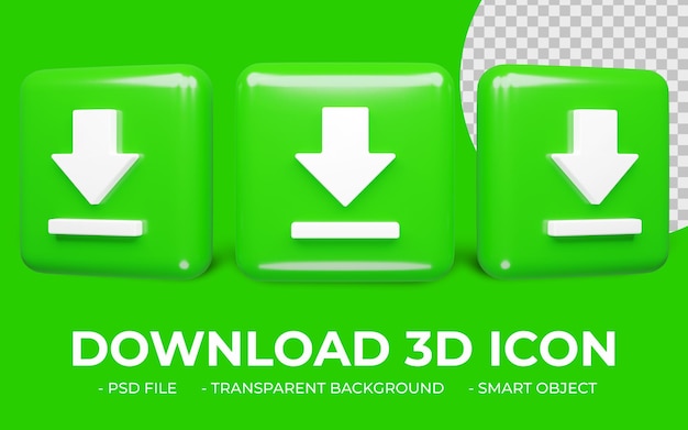 分離された3dレンダリングでアイコンをダウンロード