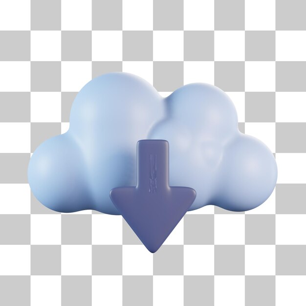 Downloaden van cloud 3d-pictogram