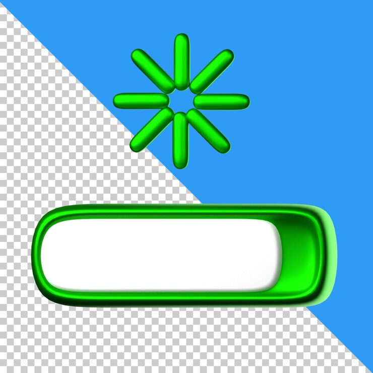 PSD downloading progress icon isolated on the transparent background