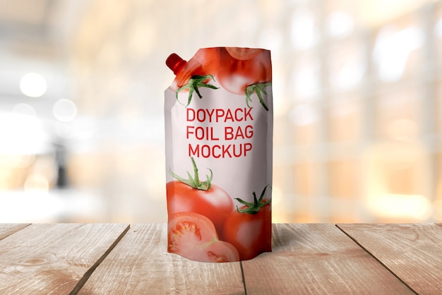 PSD doypack foack bag mockup