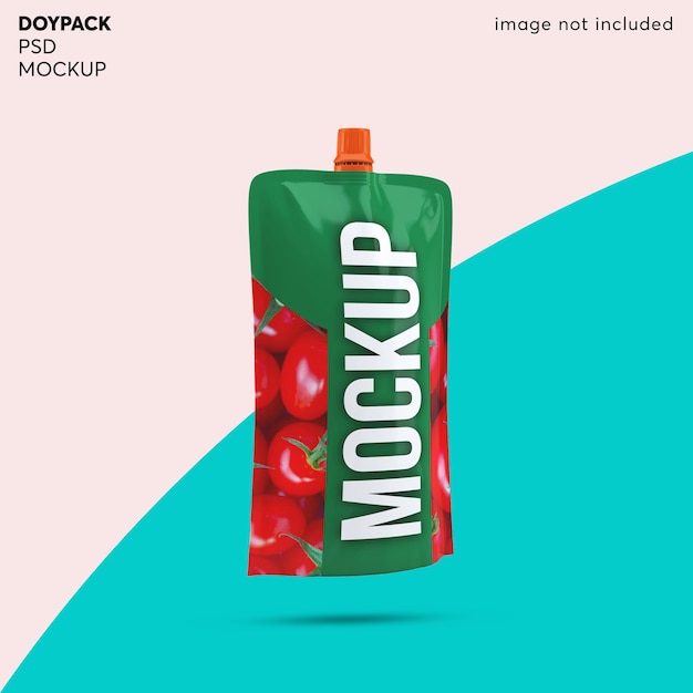 Doypack foil bag packaging Mockup design