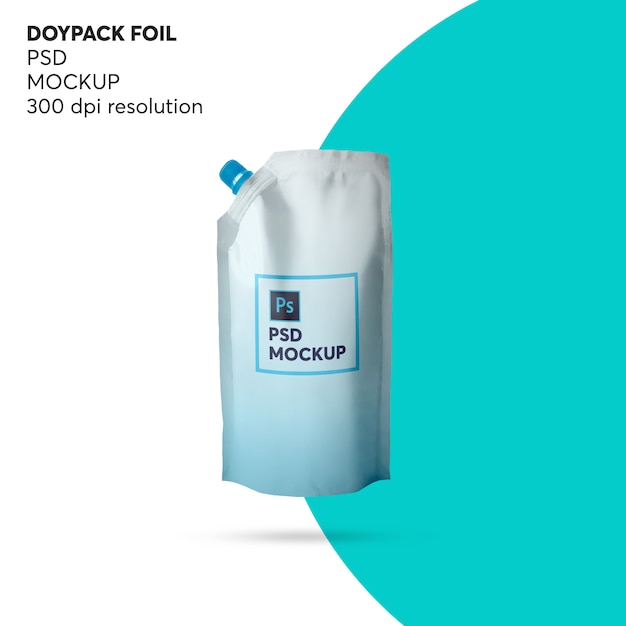 PSD doypackホイルモックアップ