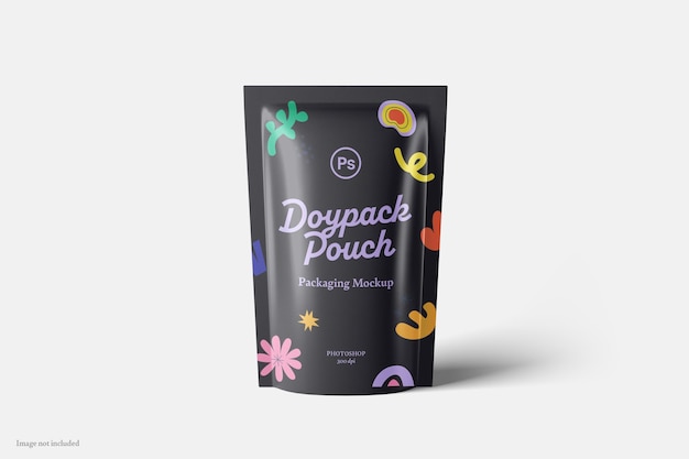 Doypack pouch packaging mockup