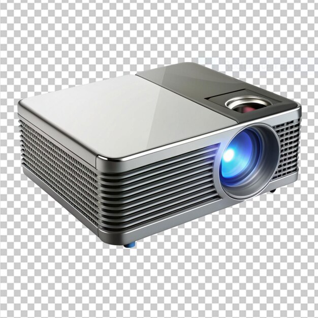 PSD draagbare projector met holografisch beeldscherm op doorzichtige achtergrond