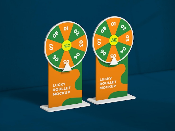 draaiwiel mockup geluk mockup