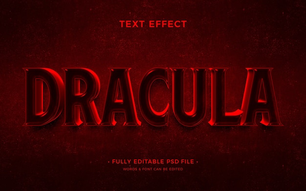 PSD dracula text effect