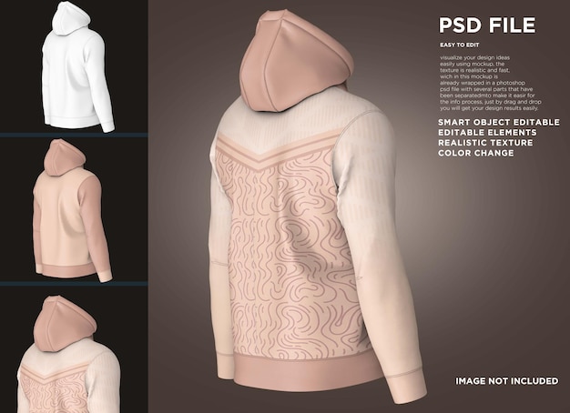 PSD drafting mens zip up hoodie