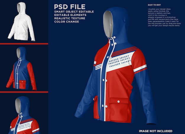 PSD drafting military jacket mockup