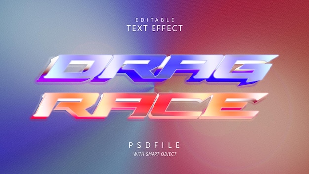 PSD drag race text effect