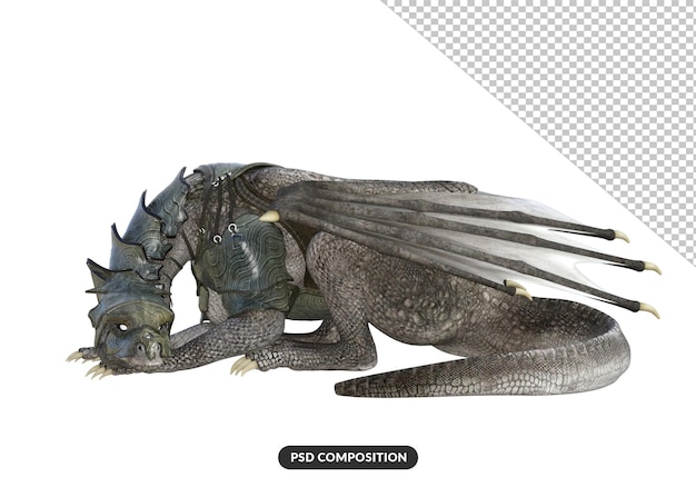 Illustrazione del modello 3d del drago