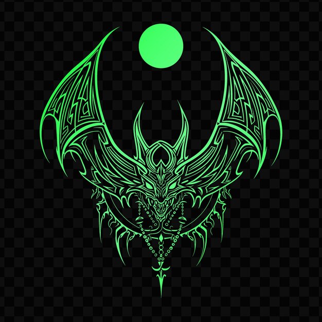 PSD dragon on a black background free vector